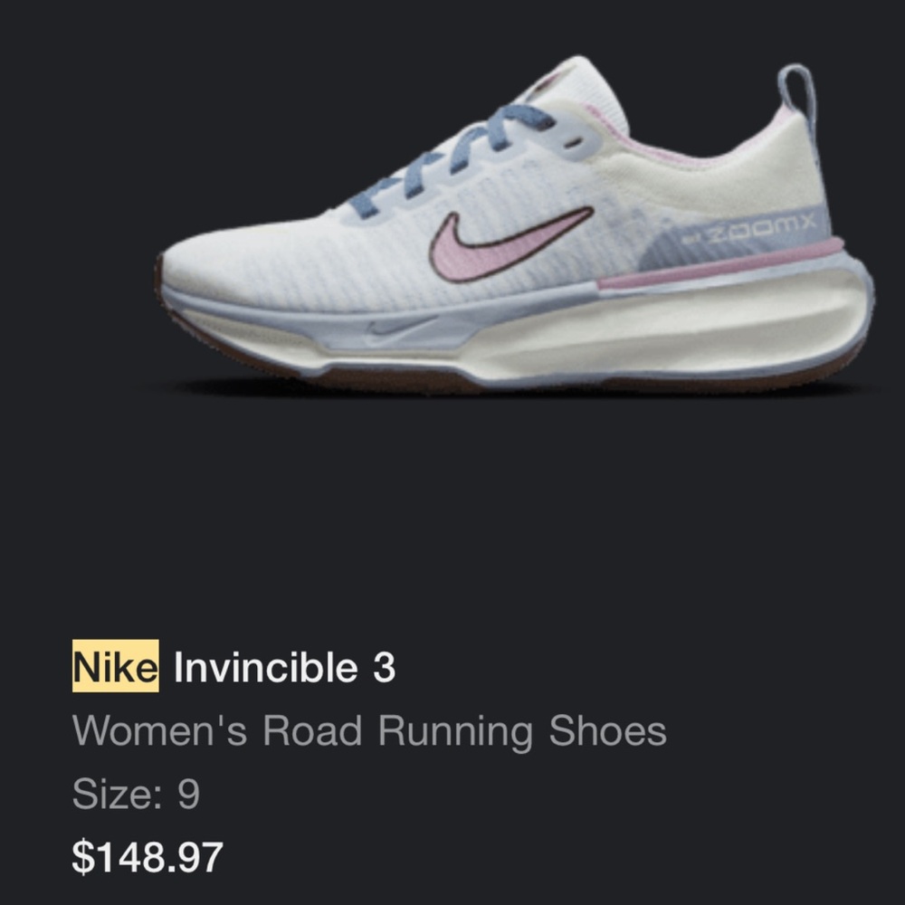 Nike Invisible 3 - Size 9 - Picture 5 of 5